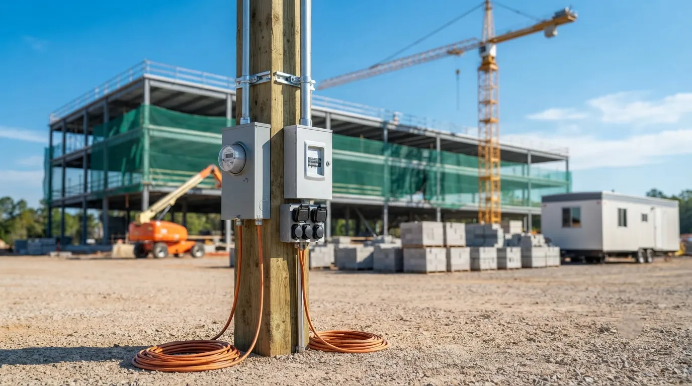 Temporary Power Pole in Coral Springs, FL